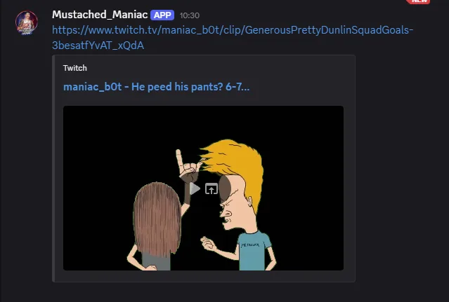 Example 2 for Twitch Clip Creator Action in Streamer.bot