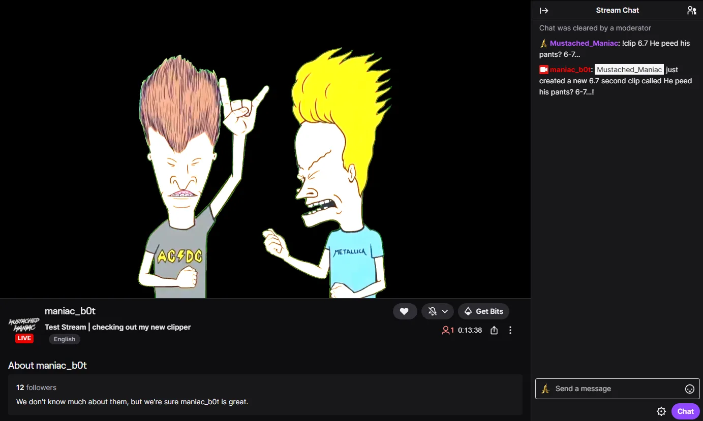Example 1 for Twitch Clip Creator Action in Streamer.bot