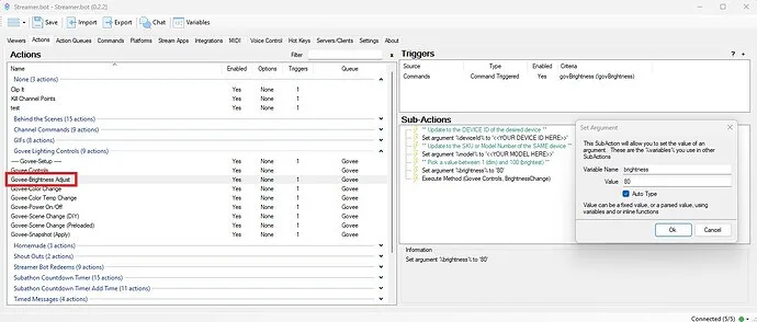 Adjusting Govee Lighting brightness